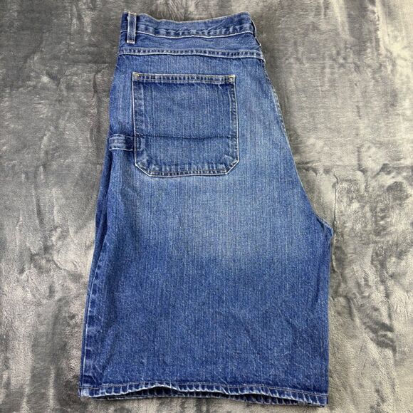 Vintage Y2K Nautica Jeans Denim Jean Shorts Men’s Size 38 Baggy Carpenter Med - Picture 3 of 12